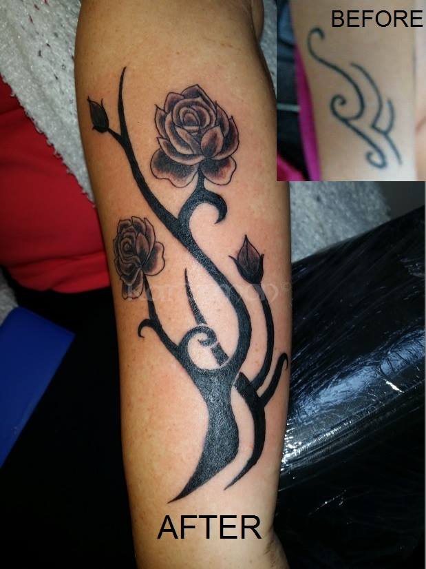 tribal roses tattoo